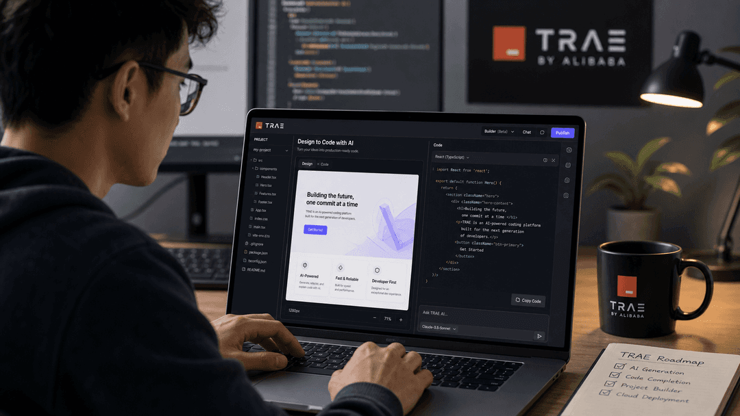 إضافة وضع التصميم إلى منصة TRAE Work من علي بابا