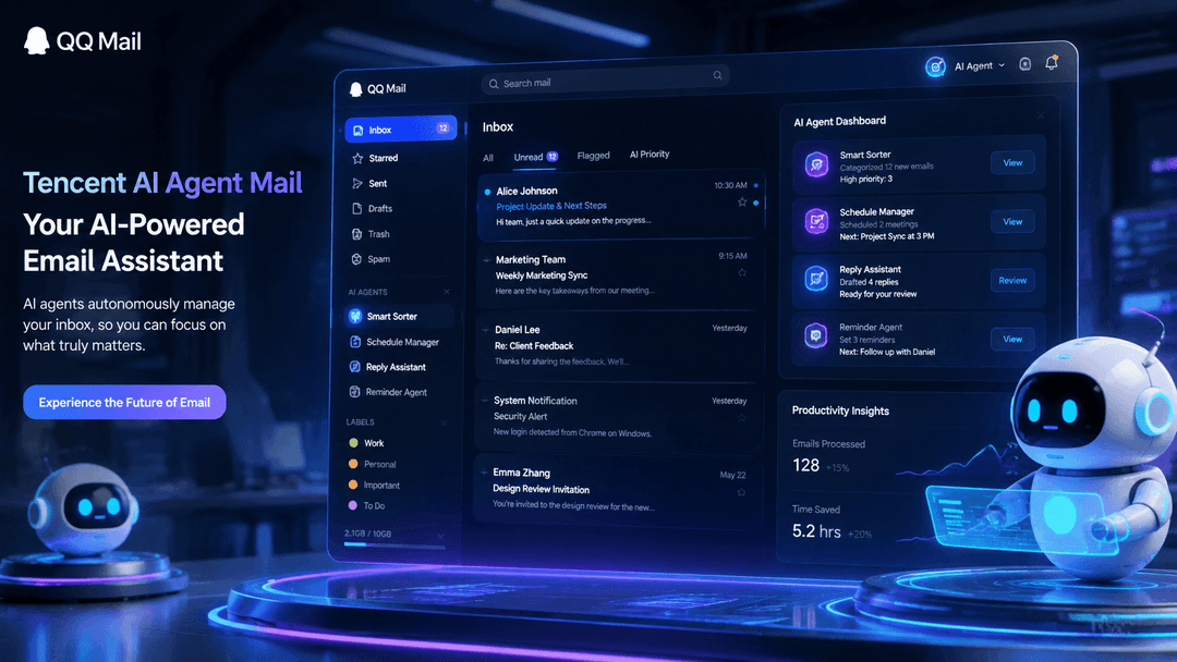 تنسنت تطلق خدمة البريد الإلكتروني الذكي Agent Mail