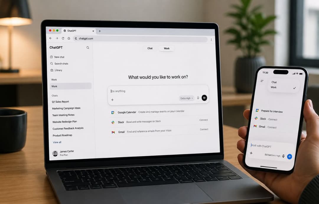 OpenAI تطلق ChatGPT Work كوكيل ذكاء اصطناعي جديد
