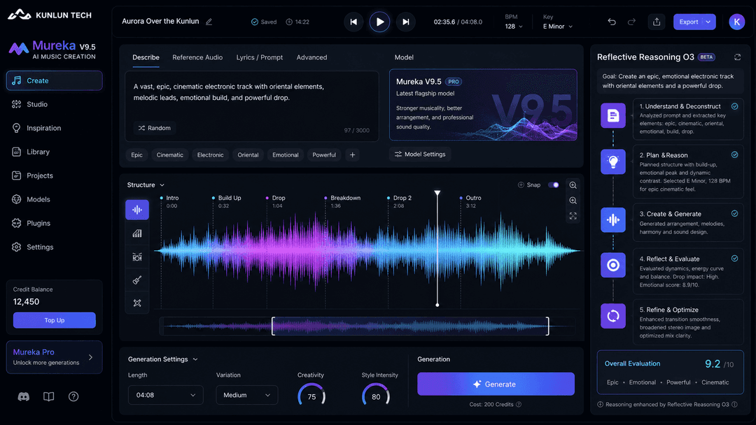 AI Music Without the AI Smell: Kunlun Tech Mureka V9.5 Delivers Score-Worthy Music Through Reflective Reasoning and Agentic Creation