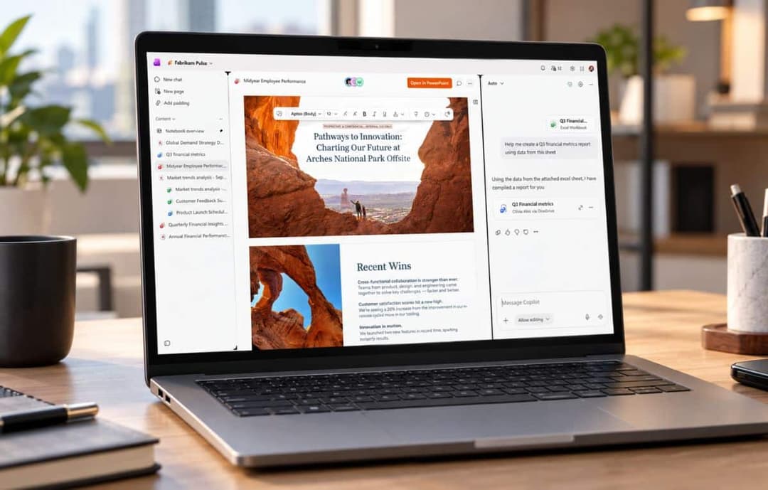 مايكروسوفت تعلن عن مزايا جديدة لمنصة Copilot Notebooks