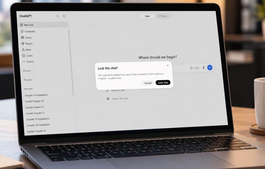 OpenAI تطلق ميزة قفل المحادثات في ChatGPT لتعزيز الخصوصية