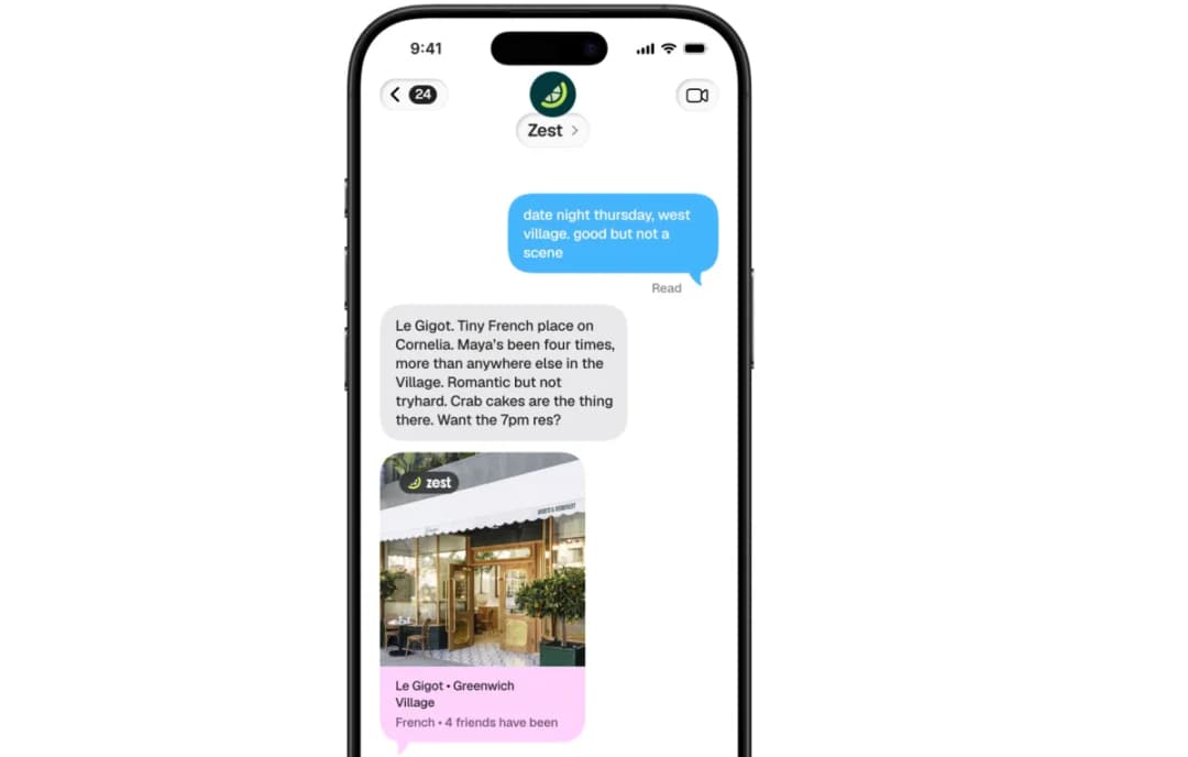 Zest's AI Concierge Resolves Restaurant Selection Disputes